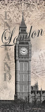 Load image into Gallery viewer, 2 Paris Eiffel Tower and London Big Ben Travel International Style Fashion; Two hand-stretched 6x18in canvases, Ready to hang!
