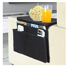Load image into Gallery viewer, Sofa Arm Rest Organizer 5 Pocket Caddy Couch Tray Remote Control Holder Table
