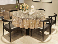 Load image into Gallery viewer, Simhomsen Super Large Beige Embroidered Lace Tablecloth 90 Inch Round
