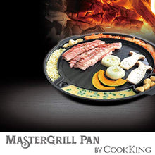 Load image into Gallery viewer, CookKing - Master Grill Pan, Korean Traditional BBQ Grill Pan - Stovetop Nonstick Indoor/Outdoor Smokeless BBQ Cast Aluminum Grill Pan
