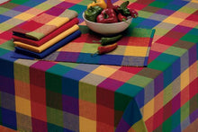 Load image into Gallery viewer, DII 100% Cotton, Machine Washable, Dinner, Summer &amp; Picnic Tablecloth 60 x 84&quot;, Summer Palette Check, Seats  6 to 8 People
