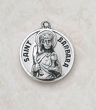 Sterling Patron Saint Barbara Medal