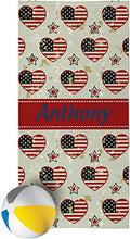 Load image into Gallery viewer, YouCustomizeIt Americana Beach Towel (Personalized)

