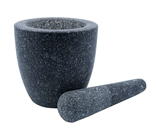 Kota Japan Large Natural Granite Mortar & Pestle Stone Grinder For Spices, Seasonings, Pastes, Pesto