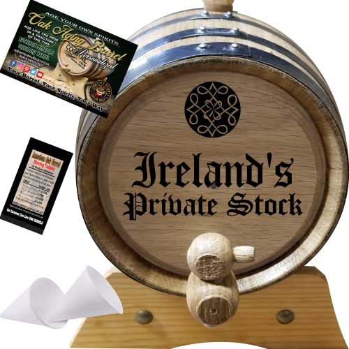 1 Liter Personalized American Oak Aging Barrel - Design 022: Celtic Knot Private Stock