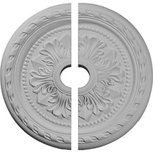 Load image into Gallery viewer, Ekena Millwork CM23PM2 Palmetto Ceiling Medallion, 23 5/8&quot;OD x 3 5/8&quot;ID x 1 5/8&quot;P (Fits Canopies up to 3 5/8&quot;), Factory Primed
