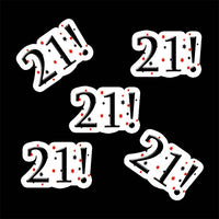 21! Birthday Deco FETTI (24 Piece/PKG)