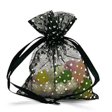 Load image into Gallery viewer, Black Polka Dots Organza Bags 3&quot; X 4&quot; | Quantity: 30
