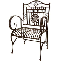 Oriental Furniture Rustic Garden Chair - Rust Patina