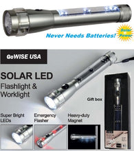 Load image into Gallery viewer, GoWISE USA 3 in 1 Solar LED Flashlight Warning Light Work Light Aluminum GW29000
