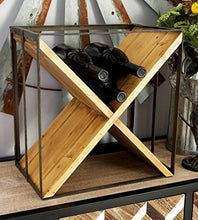 Load image into Gallery viewer, Deco 79 Contemporary Wood Square Wine Rack, 15&quot; x 11&quot; x 16&quot;, Black
