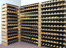 Load image into Gallery viewer, sfDisplay.com,LLC. Modular Wine Rack Beechwood 32-96 Bottle Capacity 8 Bottles Across up to 12 Rows Newest Improved Model (32 Bottles - 4 Rows)
