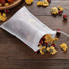 Load image into Gallery viewer, 400 Pcs Disposable Tea Bags for Loose Leaf Tea, Empty Tea Bags for Loose Tea with Drawstring, Natural Tea Filter Bags for Loose Tea (3.54 x 2.75 inch)
