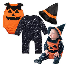 Load image into Gallery viewer, stylesilove Halloween Pumpkin Costume Pumpkin Vest, Romper and Hat 3-Piece (95/18-24 Months)
