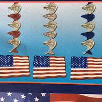 4th of July set of 3 dangling banners