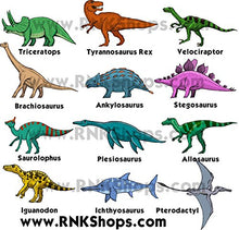 Load image into Gallery viewer, RNK Shops Dinosaurs Waste Basket - Single Sided (Black) (Personalized)
