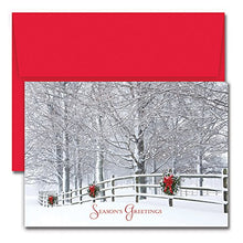 Load image into Gallery viewer, Great Papers! Holiday Greeting Card, Holiday Fence, 18 Cards/18 Envelopes, 7.875&quot; x 5.625&quot; (865300)
