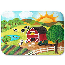 Load image into Gallery viewer, DiaNoche Designs Memory Foam Bath or Kitchen Mats by Nicola Joyner - Daybreak on the Farm, Large 36 x 24 in
