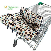 Load image into Gallery viewer, 2-in-1 Croc n Frog Shopping Cart Cover and High Chair Covers for Baby Boy or Girl - Toy Loops for Babies - Cover Folded into its Pouch - Easy to Carry - Machine Washable - Perfect Baby Shower Gifts
