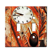 Load image into Gallery viewer, Time Abstract - Decor Double Switch Plate Cover Metal
