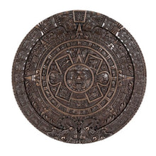 Load image into Gallery viewer, Gifts &amp; Decor Ebros Bronzed Mexica Aztec Solar Xiuhpohualli &amp; Tonalpohualli Wall Calendar Sculpture 10.75&quot; Diameter Mesoamerican Calendar Wall Plaque Figurine

