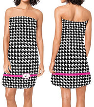 Load image into Gallery viewer, Houndstooth w/Pink Accent Spa/Bath Wrap (Personalized)
