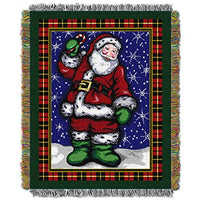 The Northwest Co ENT 051 Plaid Sants Tapestry Throw