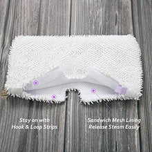Load image into Gallery viewer, Flammi 2 Pack Replacement Washable Microfiber Mop Pads Cleaning Pads for Shark Steam Pocket Mops S3500 Series S3501 S3601 S3550 S3901 S3801 SE450 S3801CO S3601D (White)
