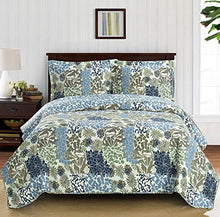 Load image into Gallery viewer, Royal Hotel Elena Full Size, Over-Sized Coverlet 3pc Set, Luxury Microfiber Printed Quilt
