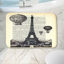 Load image into Gallery viewer, DiaNoche Designs Memory Foam Bath or Kitchen Mats by Madame Memento - Eifel Tower, Small 24 x 17 in
