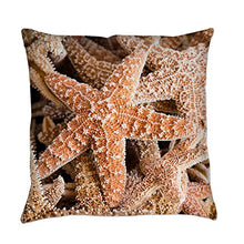 Load image into Gallery viewer, Truly Teague Burlap Suede or Woven Throw Pillow Collection of Starfish - Suede, 16 Inch
