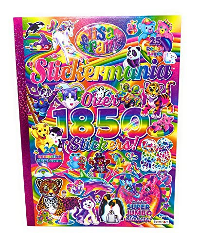 Lisa Frank Stickermania - Over 1850 Stickers! 25 Design Pages & 20 Interactive Play Scenes, Large Tablet Book - Includes Collectible Super Jumbo Stickers!