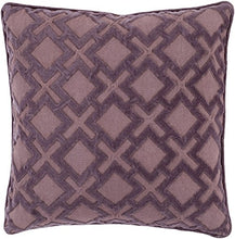 Load image into Gallery viewer, Surya AX004-2020D Alexandria Down Fill 20&quot; Square Pillow, W 20&quot; D 20&quot; H 4&quot;, Mauve, Charcoal

