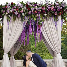 Load image into Gallery viewer, Luyue 3.18 Feet Artificial Silk Wisteria Vine Ratta Silk Hanging Flower Wedding Decor,6 Pieces,(Purple)
