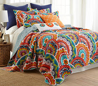 Levtex Home   Serendipity Quilt Set  Twin Quilt + One Standard Pillow Sham   Boho Floral In Orange T
