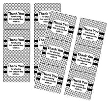 Load image into Gallery viewer, 72ct Cakesupplyshop Item#665- Thank you for sharing this special Day Square Stickers - Polka Dots
