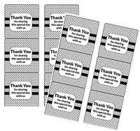 72ct Cakesupplyshop Item#665- Thank you for sharing this special Day Square Stickers - Polka Dots