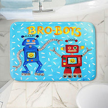 Load image into Gallery viewer, DiaNoche Designs Memory Foam Bath or Kitchen Mats by nJoy Art - BroBots, Large 36 x 24 in
