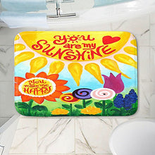 Load image into Gallery viewer, DiaNoche Designs Memory Foam Bath or Kitchen Mats by nJoy Art - You are My Sunshine Floral, Large 36 x 24 in
