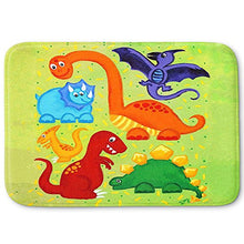 Load image into Gallery viewer, DiaNoche Designs Memory Foam Bath or Kitchen Mats by nJoy Art - Dinosaur Jumble, Large 36 x 24 in
