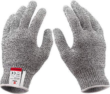 Load image into Gallery viewer, NoCry Cut Resistant Gloves - Ambidextrous, Food Grade, High Performance Level 5 Protection. Size Large, Complimentary Ebook Included
