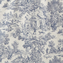 Load image into Gallery viewer, Victoria Park Toile Bathroom Shower Curtain, Blue

