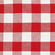 Load image into Gallery viewer, DII 100% Cotton, Machine Washable, Dinner, Summer &amp; Picnic Tablecloth 60 x 104&quot;, Tango Red Check, Seats 8 to 10 People
