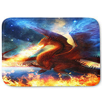 Dia Noche Memory Foam Bathroom or Kitchen Mats by Philip Straub - Lord of The Celesetial Dragons - Small 24 x 17 in