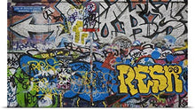 Load image into Gallery viewer, GREATBIGCANVAS Entitled Grafitti on The U2 Wall, Windmill Lane, Dublin, Ireland Poster Print, 60&quot; x 37&quot;, Multicolor

