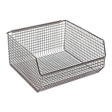 Load image into Gallery viewer, Wire Mesh Hang &amp; Stack Bin 11&quot;W x 10.75&quot;D x 5&quot;H
