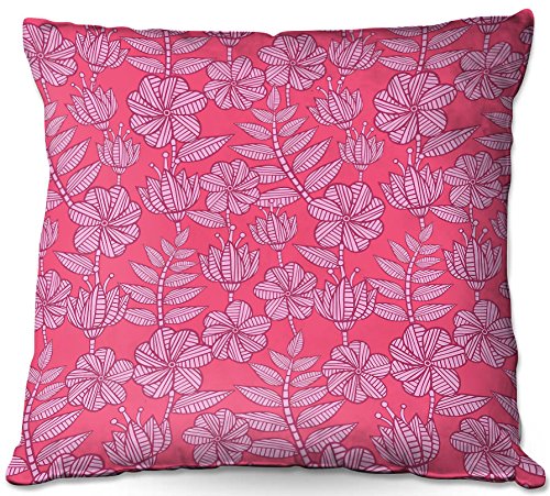 Outdoor Patio Couch Quantity 1 Throw Pillows from DiaNoche Designs by Julia Grifol - Kenia 1 Pink