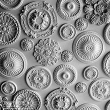 Load image into Gallery viewer, Ekena Millwork CM33RO Rose Ceiling Medallion, 33 7/8&quot;OD x 2 3/8&quot;P (Fits Canopies up to 13 1/2&quot;), Factory Primed
