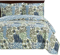 Royal Hotel Elena Full Size, Over-Sized Coverlet 3pc Set, Luxury Microfiber Printed Quilt