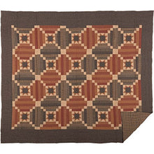 Load image into Gallery viewer, VHC Brands Maisie Luxury King Quilt 120Wx105L Country Patchwork Design, Barn Red
